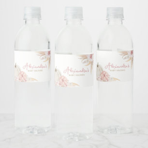 Étiquette Pour Bouteilles D'eau Citrouille Rose Boho Dusty