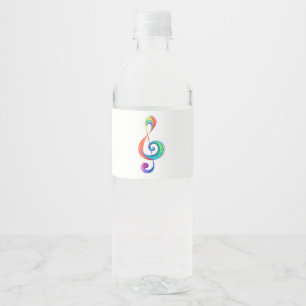 Étiquette Pour Bouteilles D'eau Clé arc-en-ciel