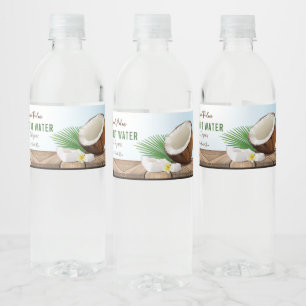 Étiquette Pour Bouteilles D'eau Cocotier tropical