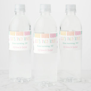 Étiquette Pour Bouteilles D'eau Colorés Taco Bout A Baby shower Fiesta