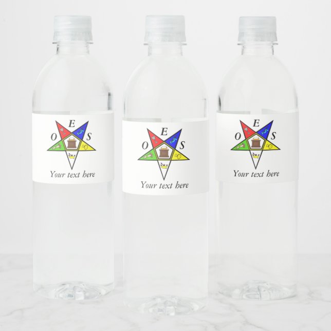 Étiquette Pour Bouteilles D'eau Commande de maçonnerie OES Eastern Star Sister (Bouteilles)