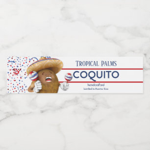 Étiquette Pour Bouteilles D'eau Coquito Coconut Maracas