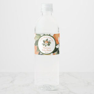 Étiquette Pour Bouteilles D'eau Couleur D'Aquarelle sur le Baby shower du chemin