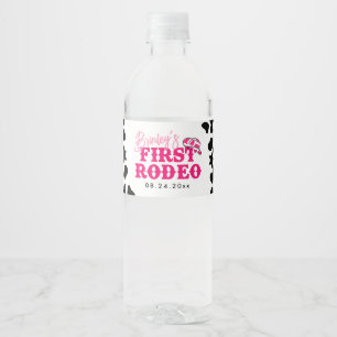 Étiquette Pour Bouteilles D'eau Cowgirl Disco Rose Premier Rodéo