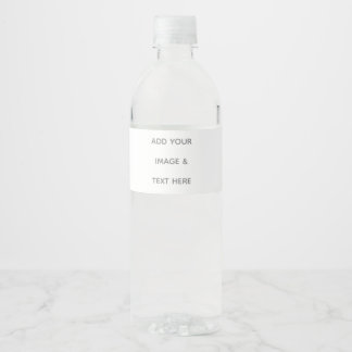 Étiquette Pour Bouteilles D'eau Create Your Own white 