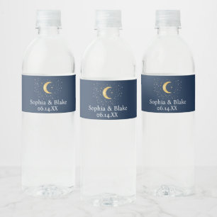 Étiquette Pour Bouteilles D'eau Crescent Moon étoile