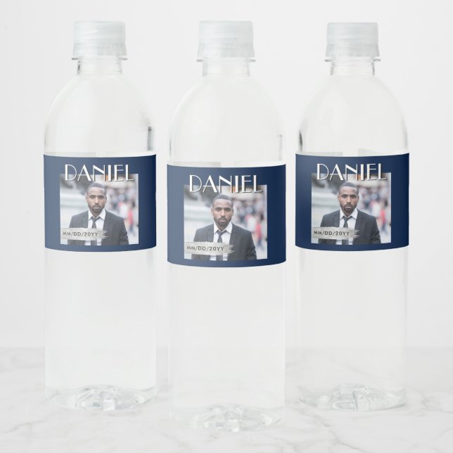 Étiquette Pour Bouteilles D'eau Custom Photo Bottle Label, Birthday Magazine Cover (Bouteilles)