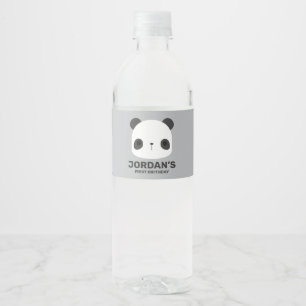 Étiquette Pour Bouteilles D'eau Cute petit ours Panda avec nom personnalisé