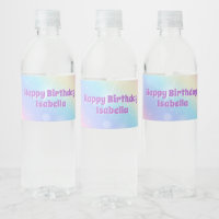 Cute Rainbow Pastel Sparkle Custom Birthday Party