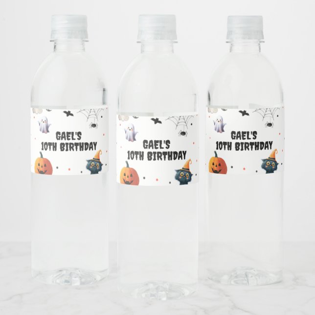 Étiquette Pour Bouteilles D'eau Décor d'anniversaire éffrayant Boo Halloween Ghost (Bouteilles)