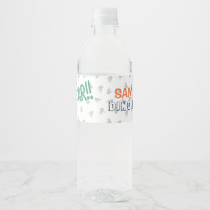 Étiquette Pour Bouteilles D'eau Dinosaur T-Rex dans le Casquette du parti fête d'a