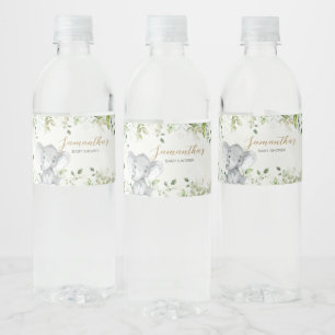 Étiquette Pour Bouteilles D'eau Douce Baby Shower Éléphant