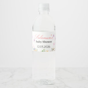 Étiquette Pour Bouteilles D'eau Douce Fête de Bébé Oiseaux d'Amour Teddy
