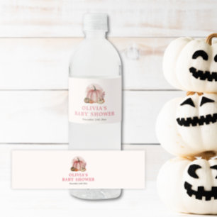 Étiquette Pour Bouteilles D'eau Douce Fille Citrouille Rose Baby Shower