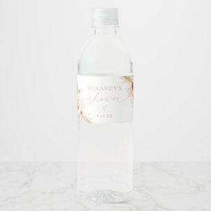 Étiquette Pour Bouteilles D'eau Douche Boho Beige