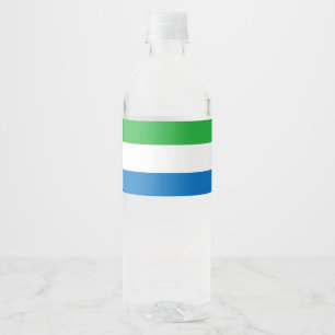 Étiquette Pour Bouteilles D'eau drapeau de la Sierra Leone