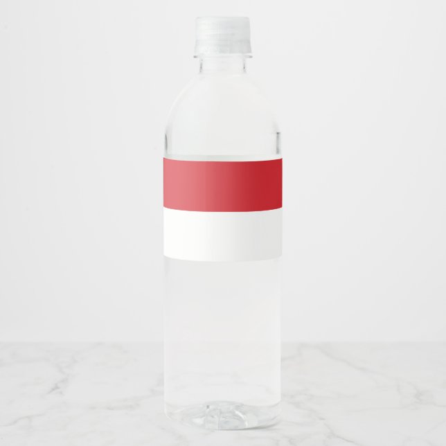 Étiquette Pour Bouteilles D'eau Drapeau de l'Indonésie (Devant)