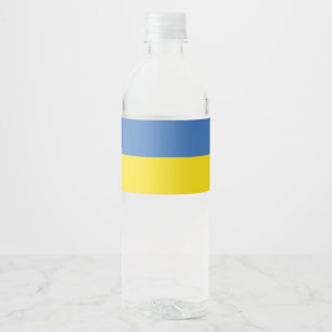 Étiquette Pour Bouteilles D'eau Drapeau ukrainien Slava Ukraini С л а в а р У к  d