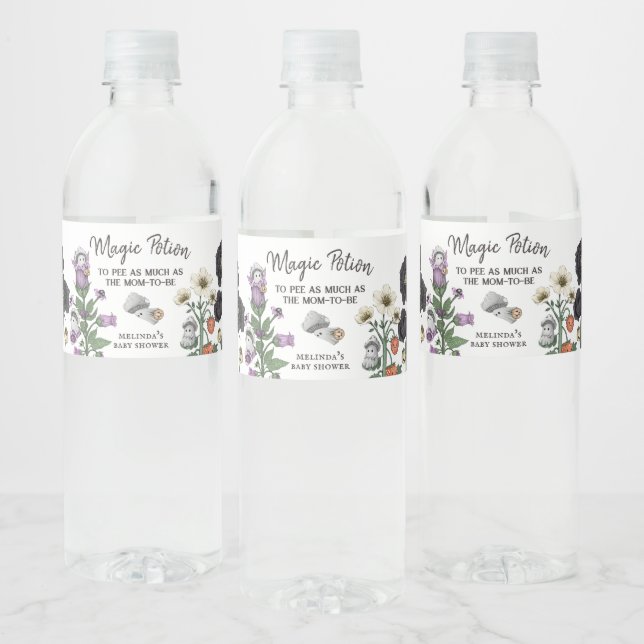 Étiquette Pour Bouteilles D'eau Drôle Potion Magique Fantôme Halloween Baby shower (Bouteilles)