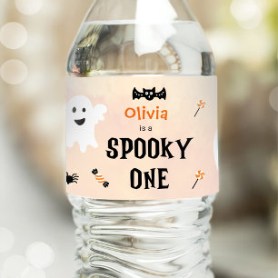 Étiquette Pour Bouteilles D'eau Éffrayant Halloween mignon fantôme
