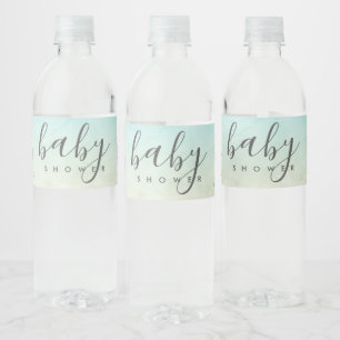 Étiquette Pour Bouteilles D'eau Elégant Baby shower Eléphant Giraffe
