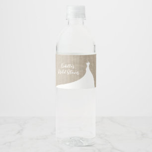 Étiquette Pour Bouteilles D'eau Élégant enrobage de Fête des mariées