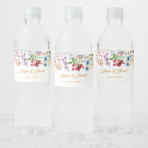 Élégant Mariage de fleurs sauvages de l'aquarelle