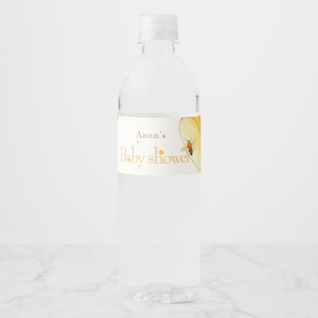 Étiquette Pour Bouteilles D'eau Élégant sucré comme peut être baby shower (Devant)