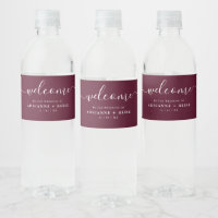 Elégante Bo d'eau Mariage simple et bordeaux