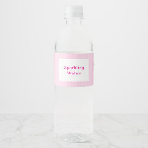 Étiquette Pour Bouteilles D'eau Elégante Quinceañera Floral Bouquet Rose et blan