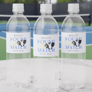 Étiquette Pour Bouteilles D'eau Elle a trouvé son équivalent Pickleball Bacheloret