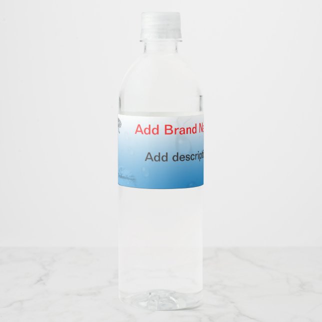 Étiquette Pour Bouteilles D'eau Emballage de bouteilles d'eau (Devant)
