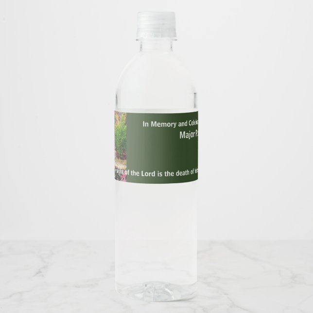 Étiquette Pour Bouteilles D'eau En mémoire des funérailles commémoratives Célébrat (Devant)