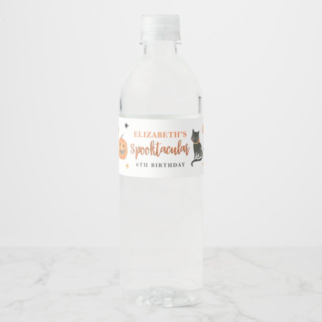 Étiquette Pour Bouteilles D'eau Enfants Spooktacular Halloween fête d'anniversaire (Devant)