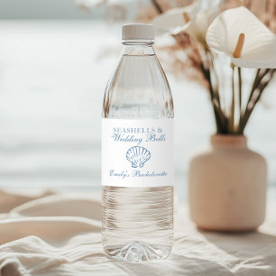 Étiquette Pour Bouteilles D'eau Enterrement de vie de jeune fille Coquillages et C