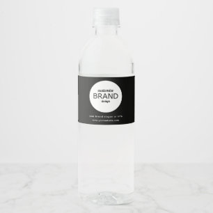 Étiquette Pour Bouteilles D'eau Entreprise Corporate Minimaliste Logo Personnalisé
