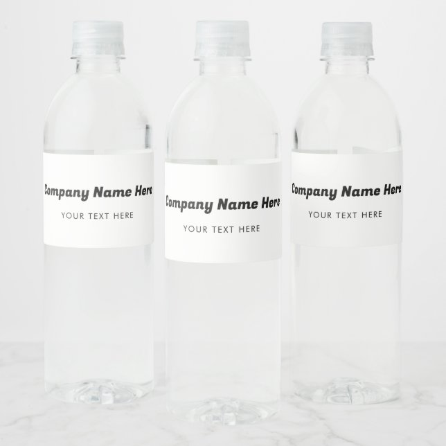 Étiquette Pour Bouteilles D'eau Entreprise Nom et texte Cadeaux clients (Bouteilles)