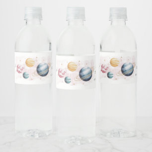 Étiquette Pour Bouteilles D'eau Espace extra-atmosphérique Fille Anniversaire Gala