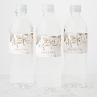 Étiquette Pour Bouteilles D'eau Étiquette à bouteille d'eau Aqua Vitae