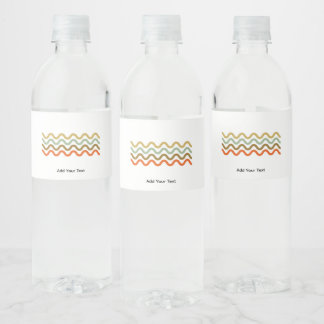 Étiquette Pour Bouteilles D'eau Étiquette de bouteille d'eau à lignes ondulées