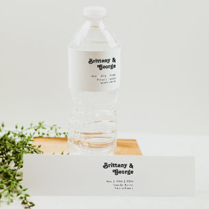 Étiquette Pour Bouteilles D'eau Étiquette de bouteille d'eau avec lettrage rétro m
