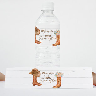Étiquette Pour Bouteilles D'eau Étiquette de Bouteille d'Eau Bottes et Chapeau de