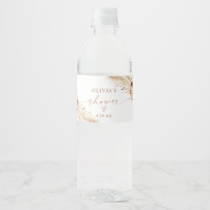 Étiquette Pour Bouteilles D'eau Étiquette de bouteille d'eau de douche Boho   Herb