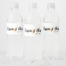 Étiquette de bouteille d'eau de mariage 015