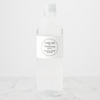 Étiquette Pour Bouteilles D'eau Étiquette de Bouteille d'Eau de Mariage | Autocoll