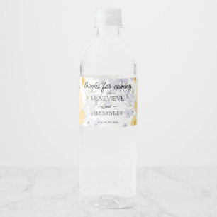 Étiquette Pour Bouteilles D'eau Étiquette de bouteille d'eau de mariage aux fleurs