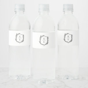Étiquette Pour Bouteilles D'eau Étiquette de bouteille d'eau de mariage avec monog