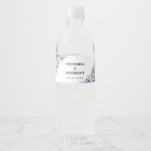 Étiquette Pour Bouteilles D'eau Étiquette de bouteille d'eau de mariage floral Boh