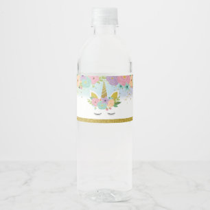 Étiquette Pour Bouteilles D'eau Étiquette de bouteille d'eau de partie de licorne
