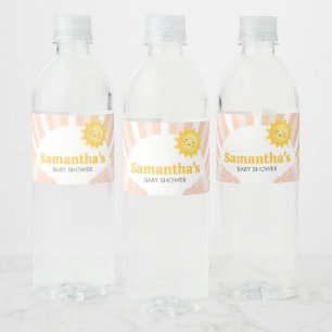 Étiquette Pour Bouteilles D'eau Étiquette de bouteille d'eau pour Baby Shower Here